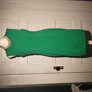 "Calvin Klein" sleeveless Green fitted lined dress  sz:8